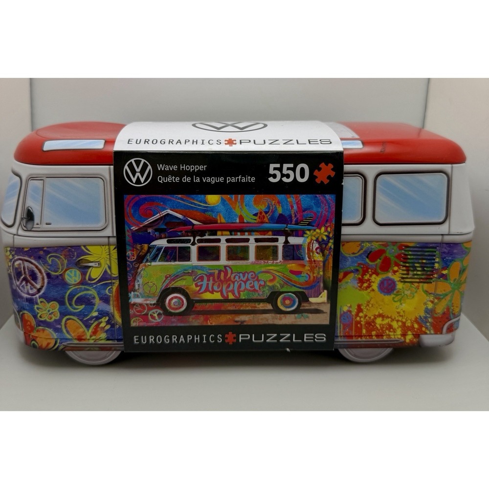 Eurographics 550-Piece Wave Hopper VW Camper Van Puzzle In Collectible Tin NWOT